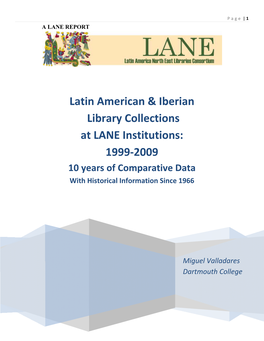 Latin American & Iberian Library Collections at LANE Institutions