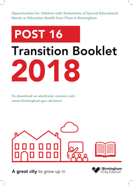 Transition Booklet 2018 to Download an Electronic Version Visit