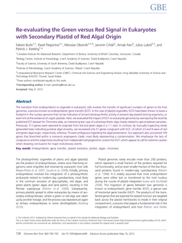 Re-Evaluating the Green Versus Red Signal in Eukaryotes with Secondary Plastid of Red Algal Origin