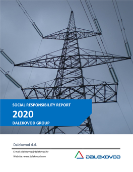 Social Responsibility Report Dalekovod Group