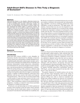 Adult-Onset Still's Disease