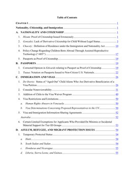 CHAPTER 1 Nationality, Citizenship, and Immigration