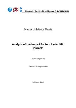 Analysis of the Impact Factor of Science Journals