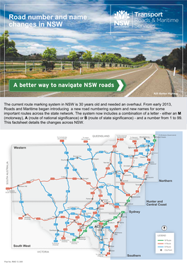 Road Number and Name Changes in NSW