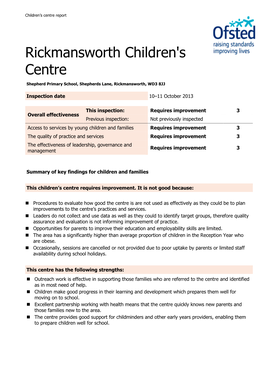 Rickmansworth Children's Centre