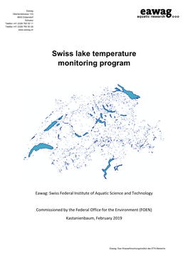 Draft Report – Swiss Lake Temperature Monitoring Program