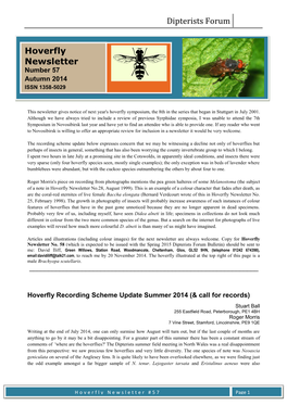 Hoverfly Newsletter No.28, August 1999)