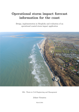 Operational Storm Impact Forecast Information for the Coast