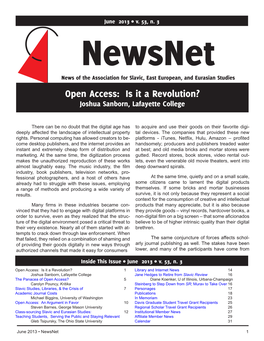 Open Access: Is It a Revolution? Joshua Sanborn, Lafayette College