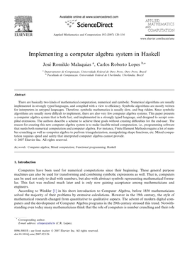 Implementing a Computer Algebra System in Haskell