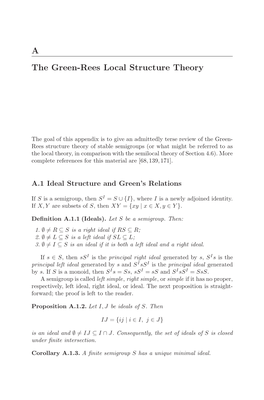 A the Green-Rees Local Structure Theory