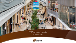 FY20 Annual Results 19 August 2020