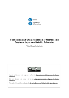 Fabrication and Characterization of Macroscopic Graphene Layers on Metallic Substrates