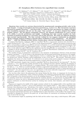 Arxiv:2003.06313V1 [Cond-Mat.Other] 13 Mar 2020