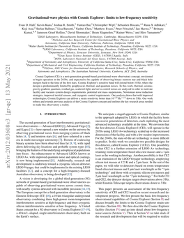 Arxiv:2012.03608V3 [Gr-Qc] 13 May 2021