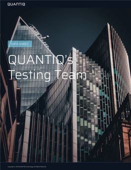 QUANTIQ's Testing Team