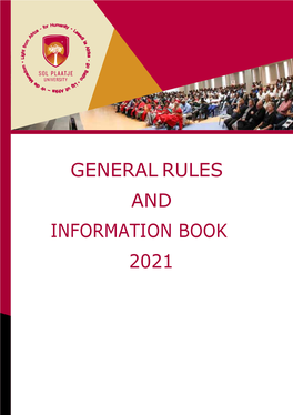 General Rules and Information Book 2021