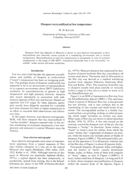 Diaspore Recrystallized at Low Temperature