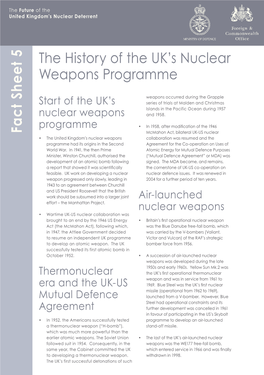 Nuclear Weapons Programme