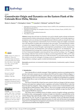 Groundwater Origin and Dynamics on the Eastern Flank of the Colorado River Delta, Mexico