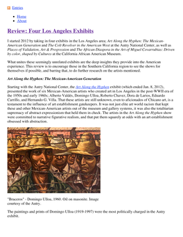 Review Four Los Angeles Exhibits