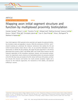 Mapping Axon Initial Segment Structure and Function by Multiplexed Proximity Biotinylation