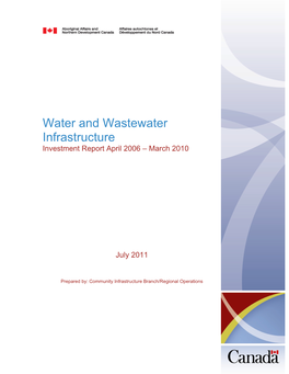 Water and Wastewater Infrastructure – Investment Report April 2006