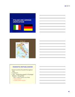 Italian and German Unification