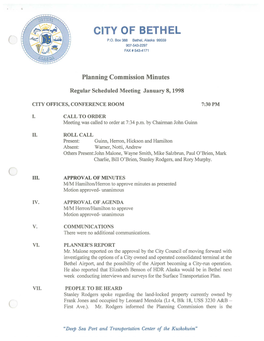 Planning Commission Meeting Minutes