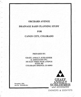 Orchard Avenue Drainage Basin Planning Study