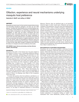 Olfaction, Experience and Neural Mechanisms Underlying Mosquito Host Preference Gabriella H