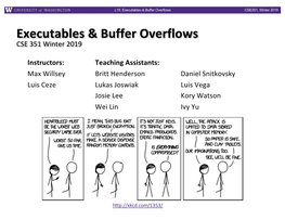Executables & Buffer Overflows