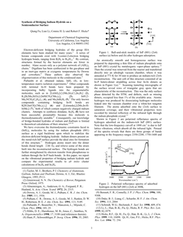 1 Synthesis of Bridging Indium Hydride on a Semiconductor