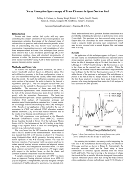 X-Ray Absorption Spectroscopy of Trace Elements in Spent Nuclear Fuel