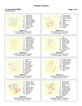 Threads N Scissors C:\Colorcharts\TS587 Page 1 of 2