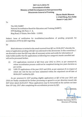DGT Notification in Respect of Applications Prior to 2015-16