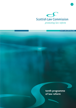 Tenth Programme of Law Reform (Scot