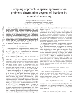 Sampling Approach to Sparse Approximation Problem