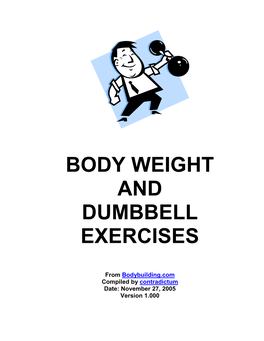 Body Weight and Dumbbell Exercises