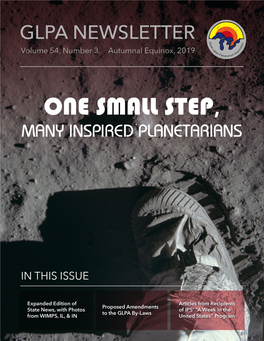 GLPA Newsletter Incorporates Small Sections of Several NASA Images for Its Page Mastheads