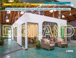 Owner/User Investment Opportunity in One of the Most Creative Spaces in Burbank, California DIGILANDDIGILANDDIGILAND Affiliatedcbre, Inc