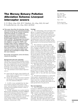 The Mersey Estuary Pollution Alleviation Scheme: Liverpool