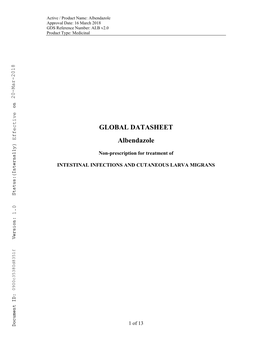 GLOBAL DATASHEET Albendazole