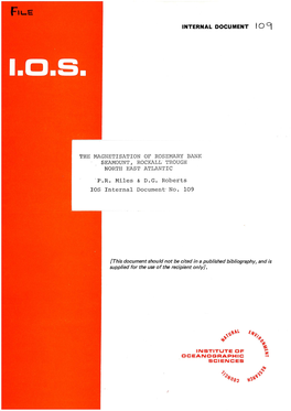 Fli-E the MAGNETISATION of ROSEMARY BANK SEAMOUNT