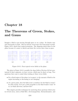 Chapter 18 the Theorems of Green, Stokes, and Gauss