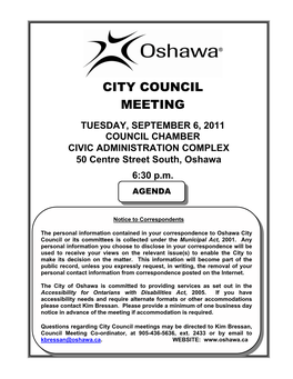 COUNCIL AGENDA SEPTEMBER 6, 2011 Page 100