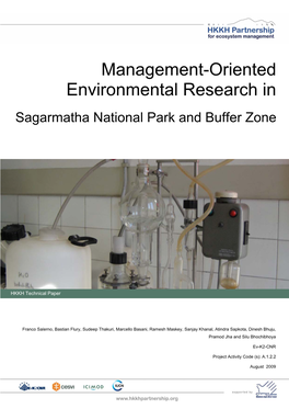 Management-Oriented Environmental Research In