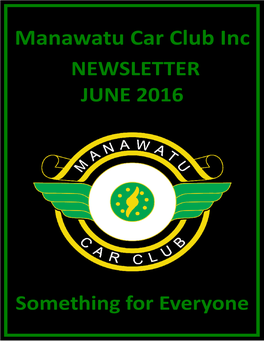 Manawatu Car Club Inc NEWSLETTER JUNE 2016
