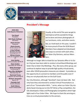 DECEMBER Newsletter 2020