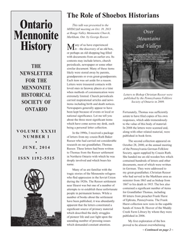 Ontario Mennonite History